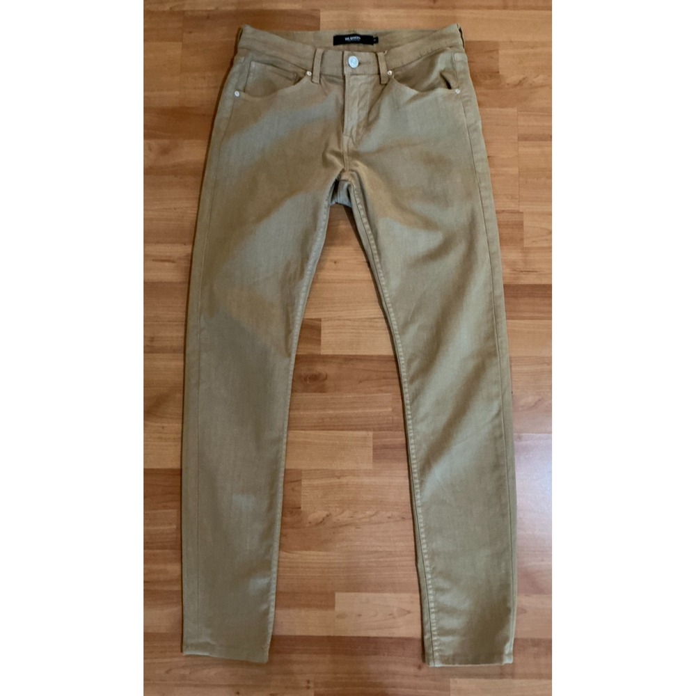 Hudson Blake Slim Straight Jeans Mens 30 Khaki Tan Stretch Denim 32x32 M275ZTWB